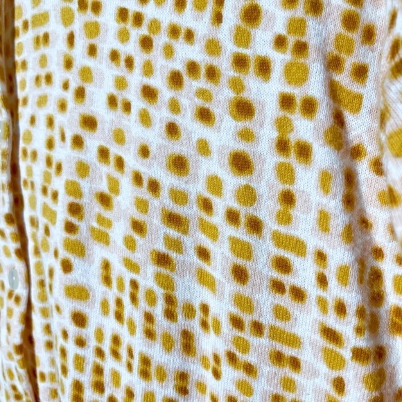 Jcrew 3/4 sleeve Sz. S pink and orange modern abstract patterned cardigan - Picture 7 of 10